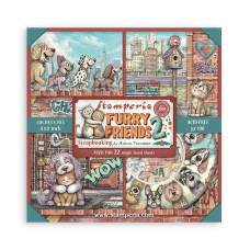 Stamperia - Furry Friends 2 - 8"x8" Single Faced Scrapbooking Pad